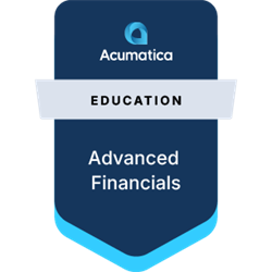 SIPD ACUMATICA ADVANCED FINANCIALS BADGE