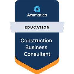 SIPD ACUMATICA CONSTRUCTION BUSINESS CONSULTANT BADGE