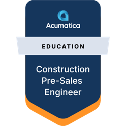 SIPD ACUMATICA CONSTRUCTION PRE-SALES ENGINEER BADGE