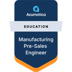 SIPD ACUMATICA MANUFACTURING PRE-SALES ENGINEER BADGE